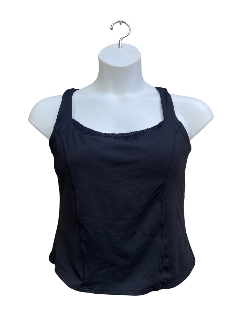 Blogilates Princess Tank Womens Black Built-In Bra Removable Pads Size 1X NWT